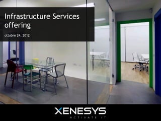 Infrastructure Services
offering
 