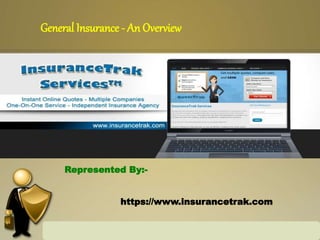 General Insurance - An Overview
Represented By:-
https://www.insurancetrak.com
 