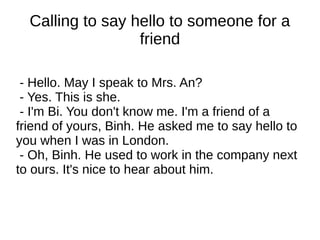Initial Hello Examples General introduction | ODP