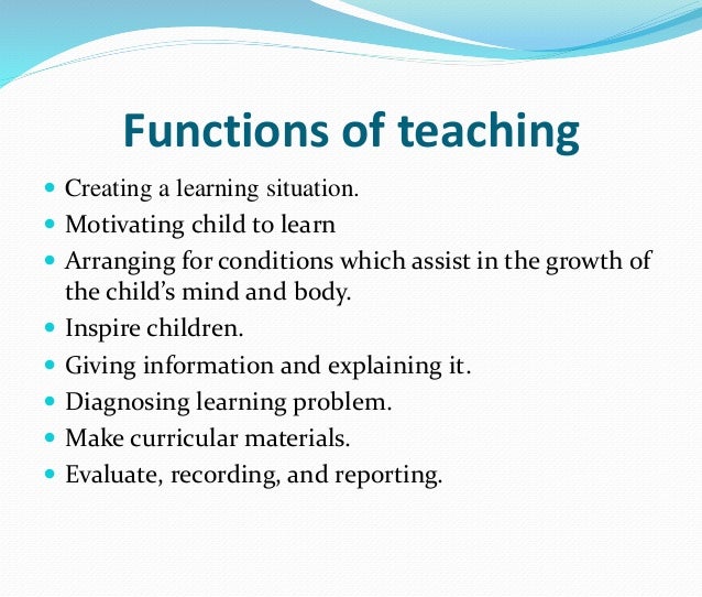 General introduction to teaching and learning