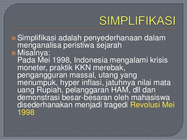 Generalisasi, periodisasi dan kronologi