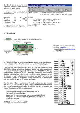 Généralités sur les microcontrôleurs et PicBasic | PDF