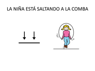 LA NIÑA ESTÁ SALTANDO A LA COMBA
 