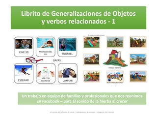 Librito de Generalizaciones de Objetos
y verbos relacionados - 1
el sonido de la hierba al crecer – pictogramas de arasaac – imágenes de internet
Un trabajo en equipo de familias y profesionales que nos reunimos
en Facebook – para El sonido de la hierba al crecer
 