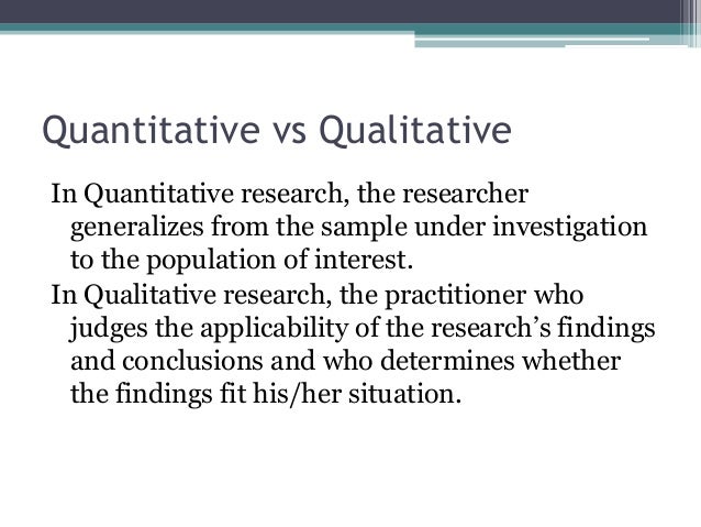 Generalization in Qualitative Research