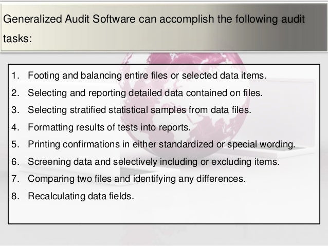 Generalized auditsoftware