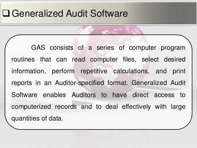 Generalized auditsoftware