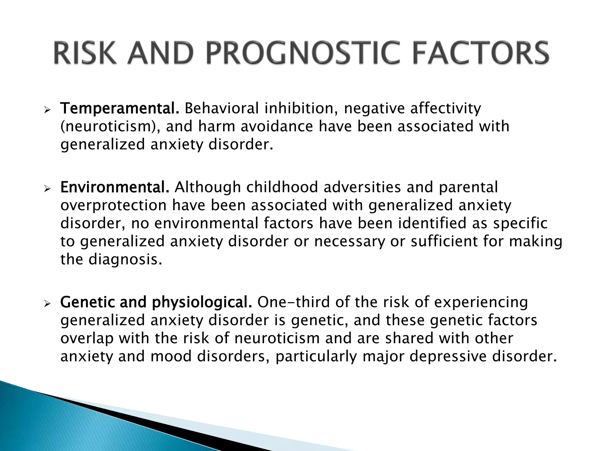 Generalized anxiety disorder | PPTX