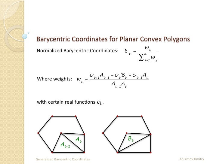 Barycentric Coordinates , Barycentric Coordinates: Formula Sheet – MHIM