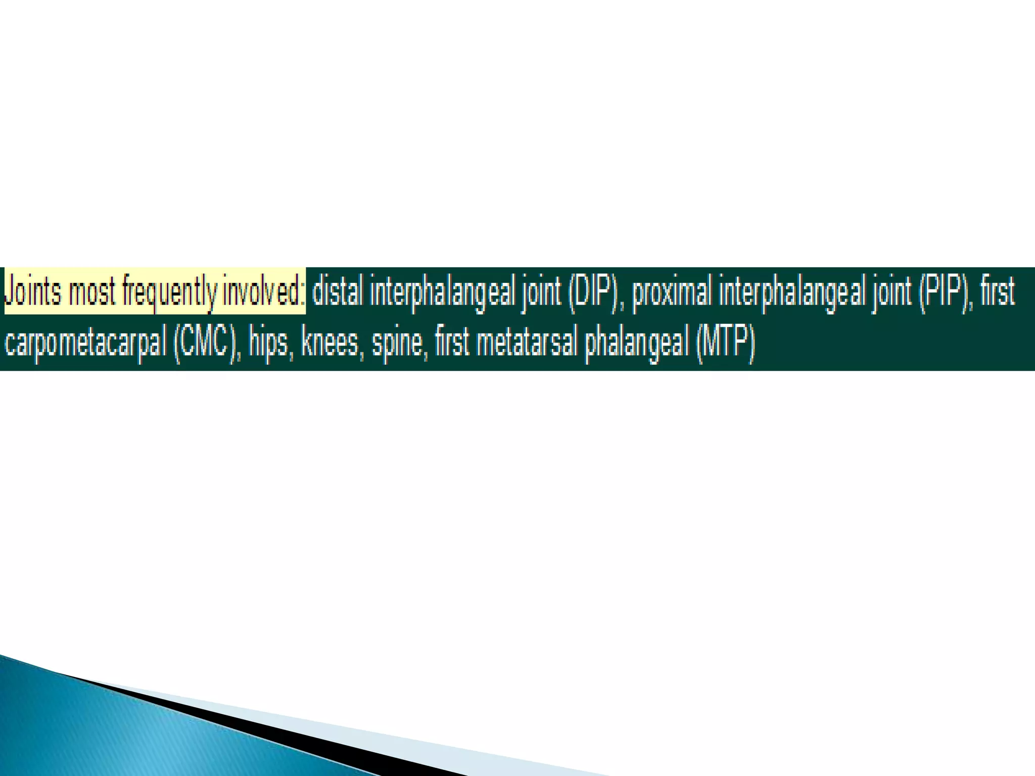 Gout typically involve MTP of the big toe.