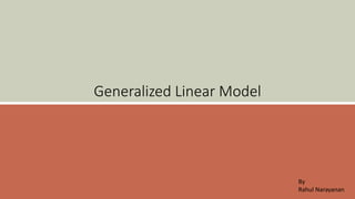 Generalized linear model | PPTX