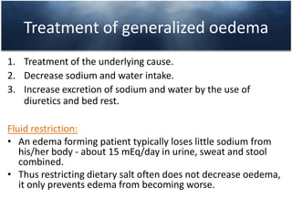 Oedema of hepatic originLiver cirrhosis is defined as increased fibrous tissue in the liver associated with regeneration of focal areas of damaged liver parenchyma.