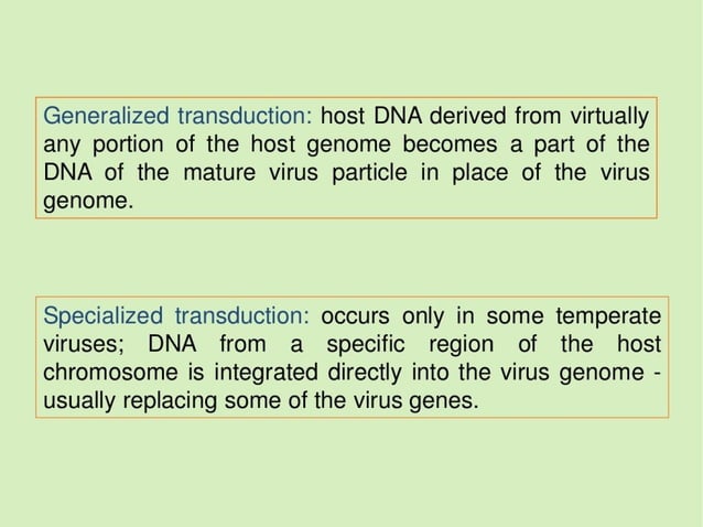 Generalized & specialized transduction, transformation and conjugation ...