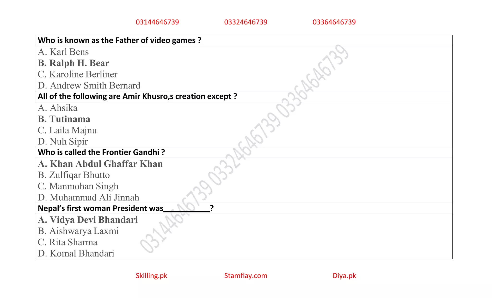 General Knowledge MCQS With Answers Pdf For Test Preparation.pptx ...