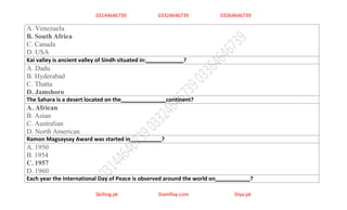 General Knowledge MCQS With Answers Pdf For Test Preparation.pptx