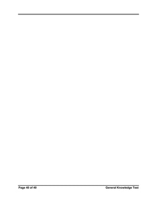 This page intentionally left blank.

Page 40 of 49

General Knowledge Test

 