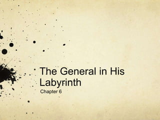 The General in His
Labyrinth
Chapter 6
 