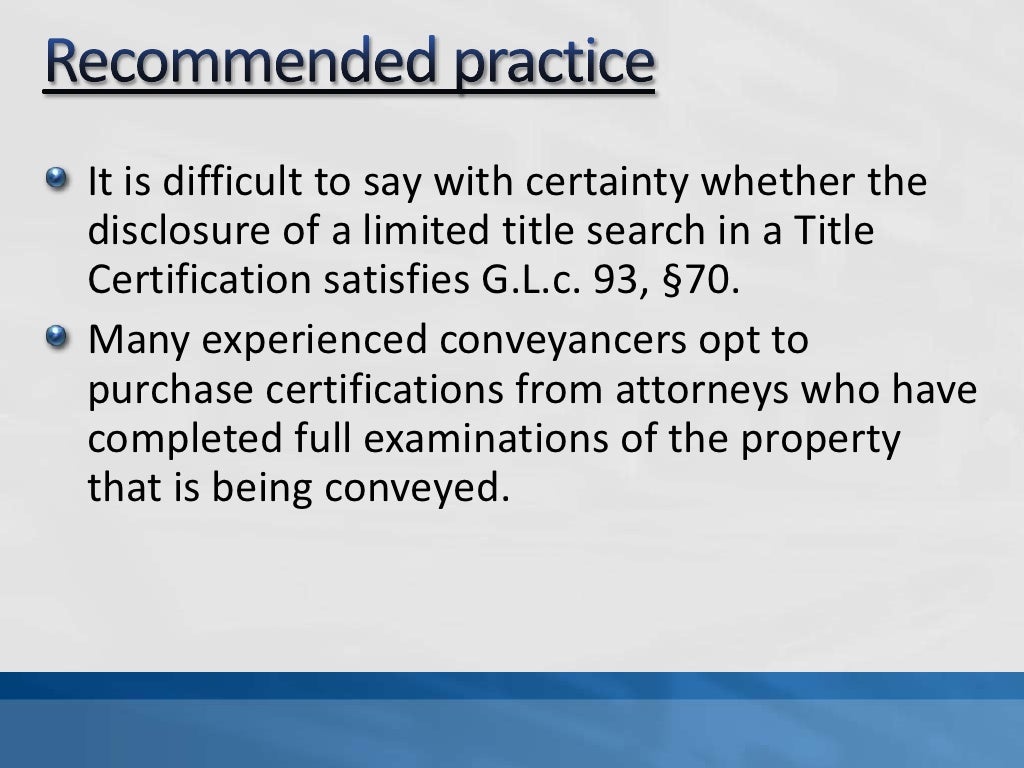 General Laws C. 93, § 70 Statutory Requirements And Practice Norms (F…