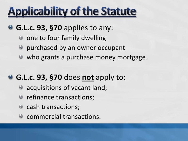 General Laws C. 93, § 70 Statutory Requirements And Practice Norms (F…