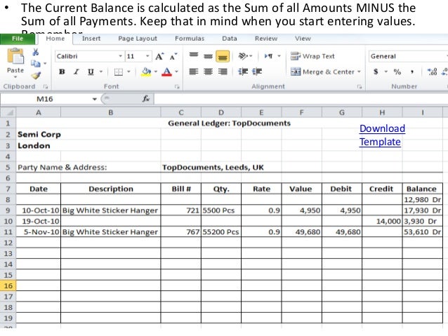 Business Ledger Templates Microsoft