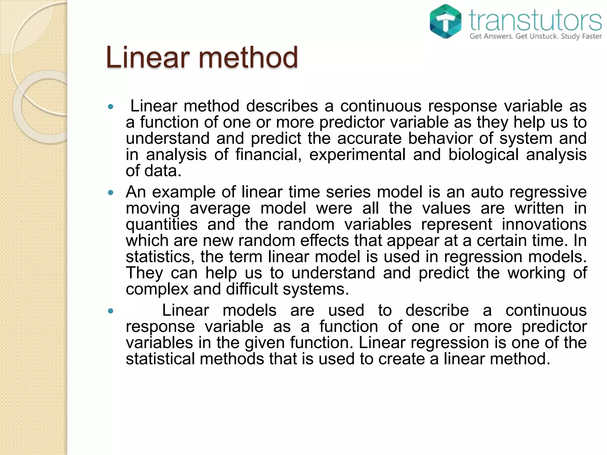 General Linear Model Statistics