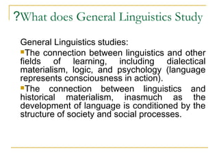 General linguistics | PPT