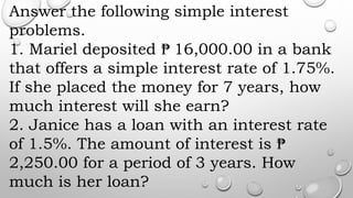 Interest Problems Gen Math GENERAL MATHEMATICS week 1.pptx