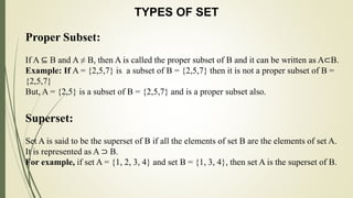 General Mathematis with the Topic of SETs Story | PPTX