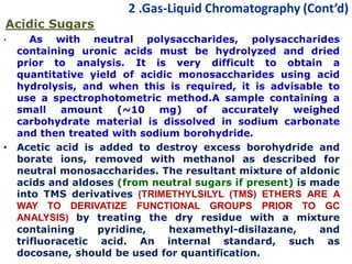 General methods for analysis of food carbohydrates | PDF