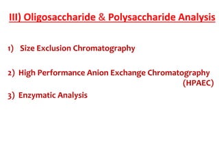 General methods for analysis of food carbohydrates | PDF