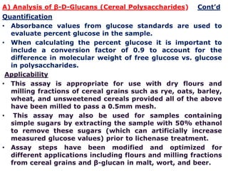 General methods for analysis of food carbohydrates | PDF