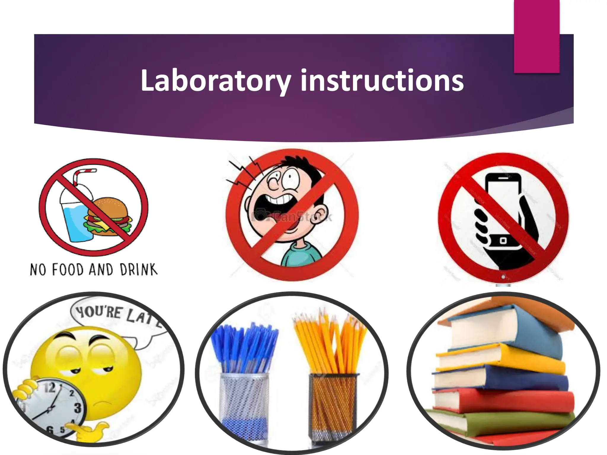 Laboratory instructions
 