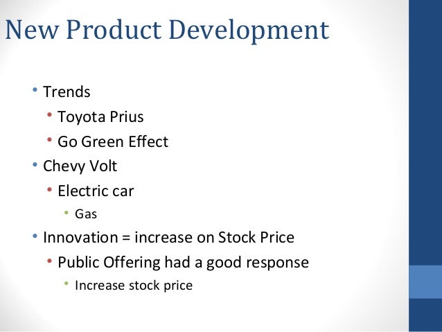 General Motors New Product and Process Innovation
