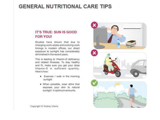 General Nutritional Care Tips