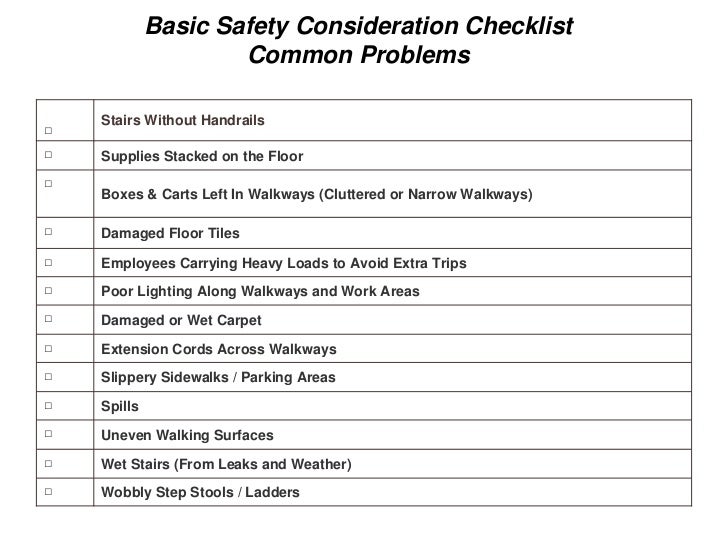office inspection checklist