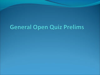 General Open Quiz v-2.0