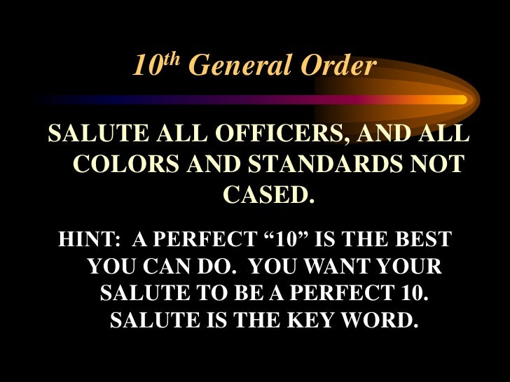 general orders of the sentry 11 general orders