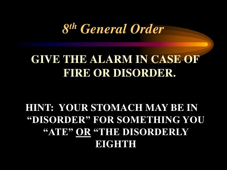 11 general orders