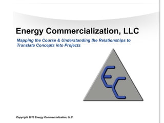 Energy Commercialization, LLC
Mapping the Course & Understanding the Relationships to
Translate Concepts into Projects




Copyright 2010 Energy Commercialization, LLC              1
 