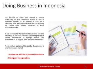 General overview of doing business in indonesia | PPTX