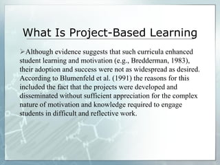 General overview of project based learning ppt final | PDF