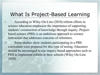 General overview of project based learning ppt final | PDF