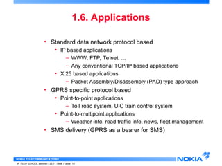 Service Delivery Point Telecom General Packet Radio Service characteristics GPRS.ppt