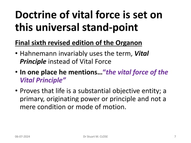 Chapter VIII - General Pathology of Homœopathy: Stuart Close | PPT