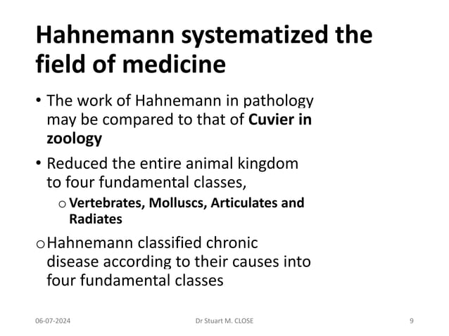 Chapter VIII - General Pathology of Homœopathy: Stuart Close | PPTX