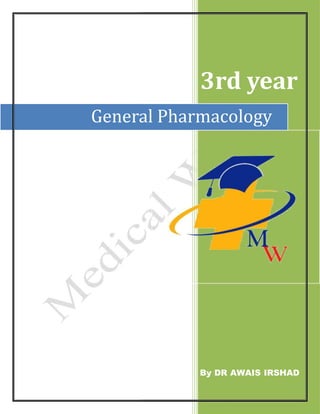 3rd year
General Pharmacology
By DR AWAIS IRSHAD
 
