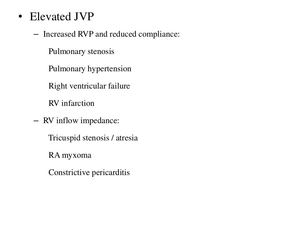 General physical examination of CVS