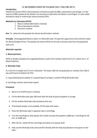 Pcv Value Lab General physiology student lab manual bmlt1052 | PDF