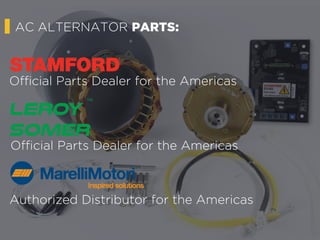 AC ALTERNATOR PARTS:
Official Parts Dealer for the Americas
Official Parts Dealer for the Americas
Authorized Distributor for the Americas
 
