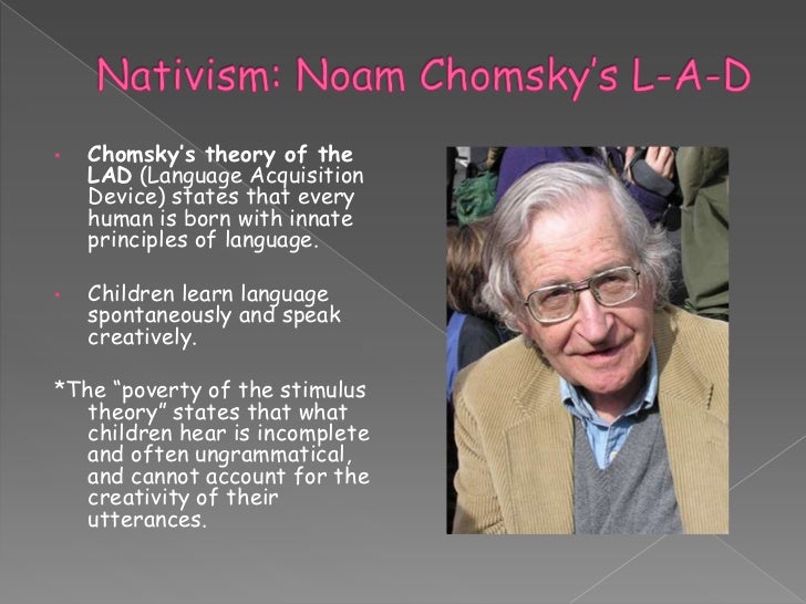 a report on noam chomskys argument on language acquisition a report on noam chomskys argument on language acquisition